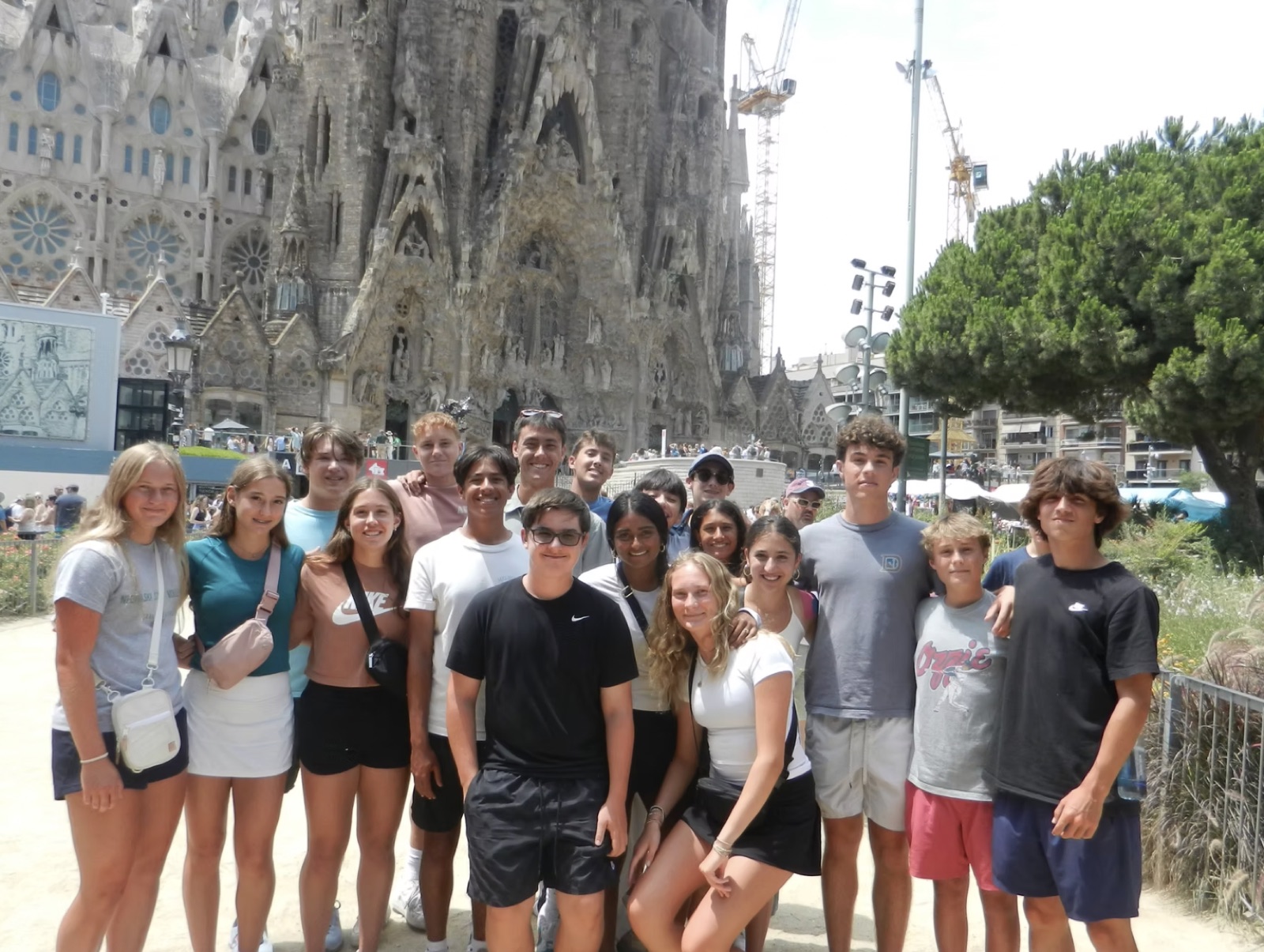 The team at the Sagrada Família, Barcelona